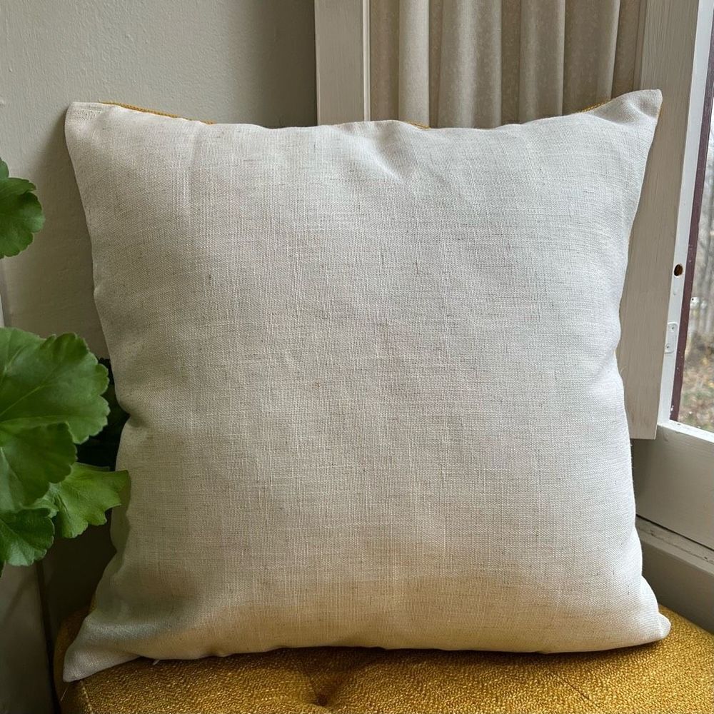 Embroidered Spring Wildflowers Throw Pillow Cover 18x18 - Picture 6 of 7